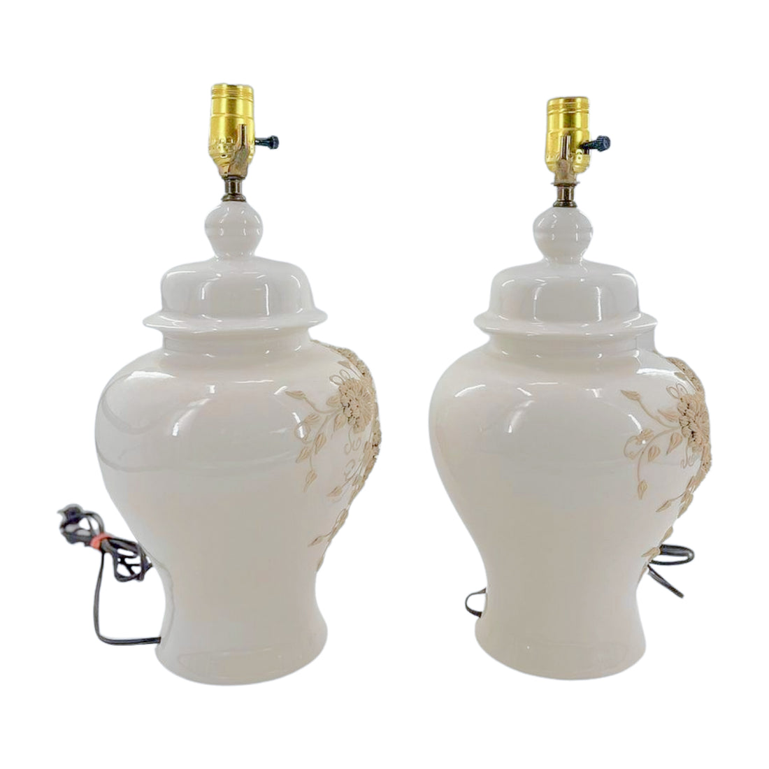 Vintage Floral Ginger Lamps