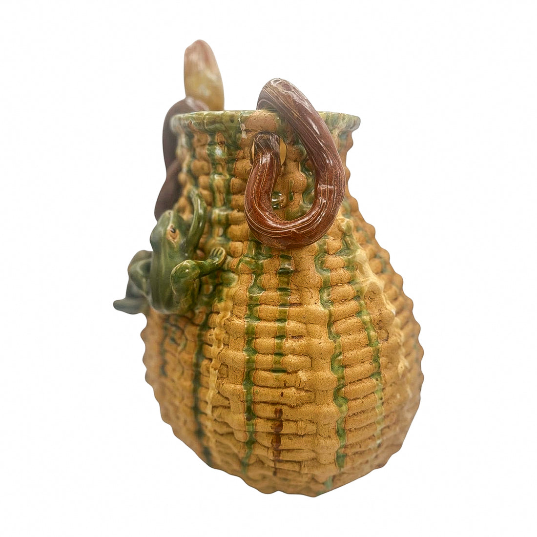 Vintage Majolica Frog Vase