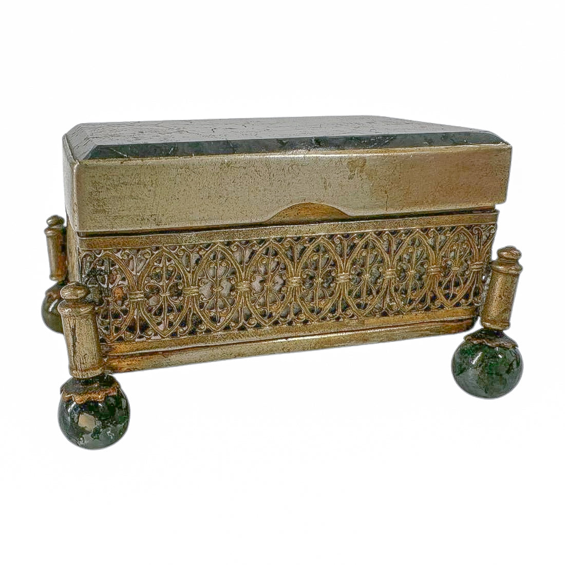 Antique Footed Trinket Box