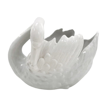 Vintage Ceramic Swan Planter