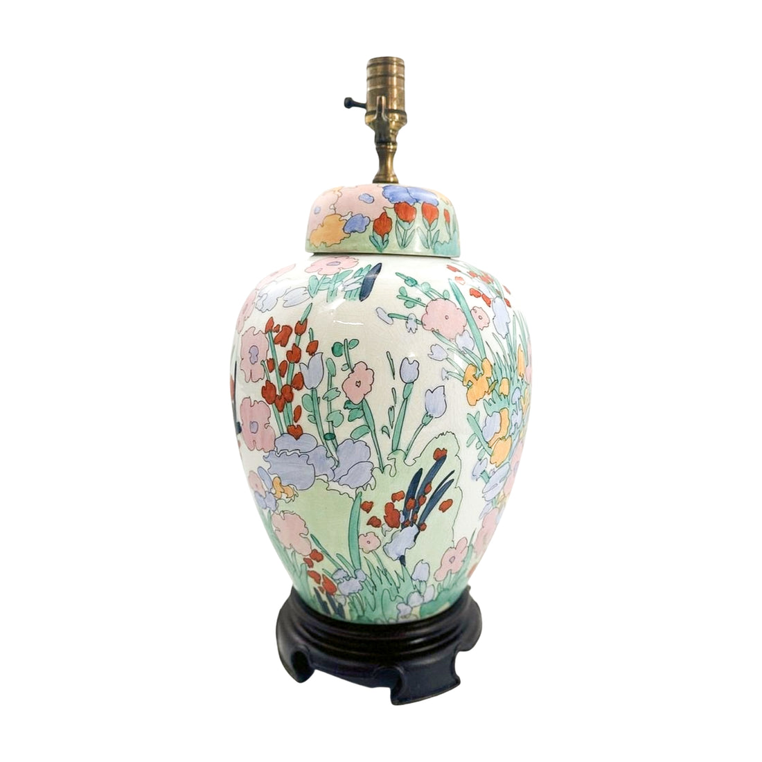 Vintage Floral Jar Lamp