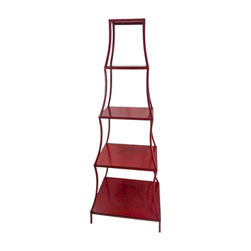 Vintage Red Pagoda Shelf