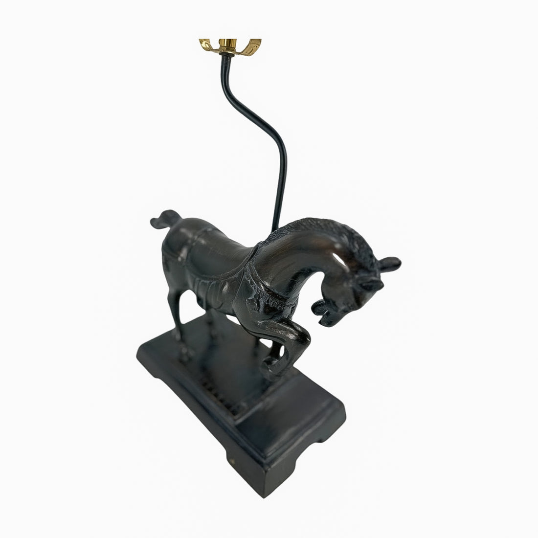 Vintage Carved Horse Lamp