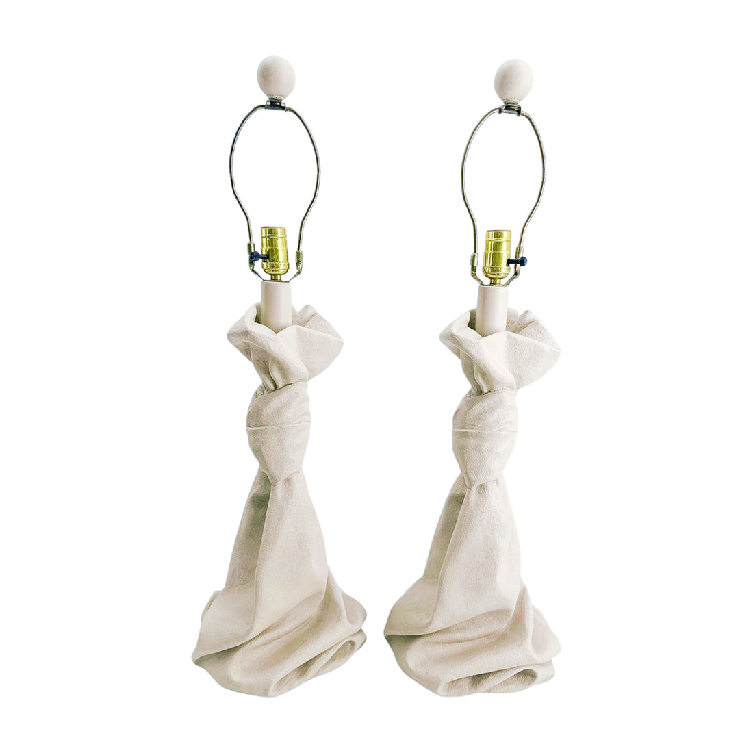 Vintage Draped Plaster Lamps