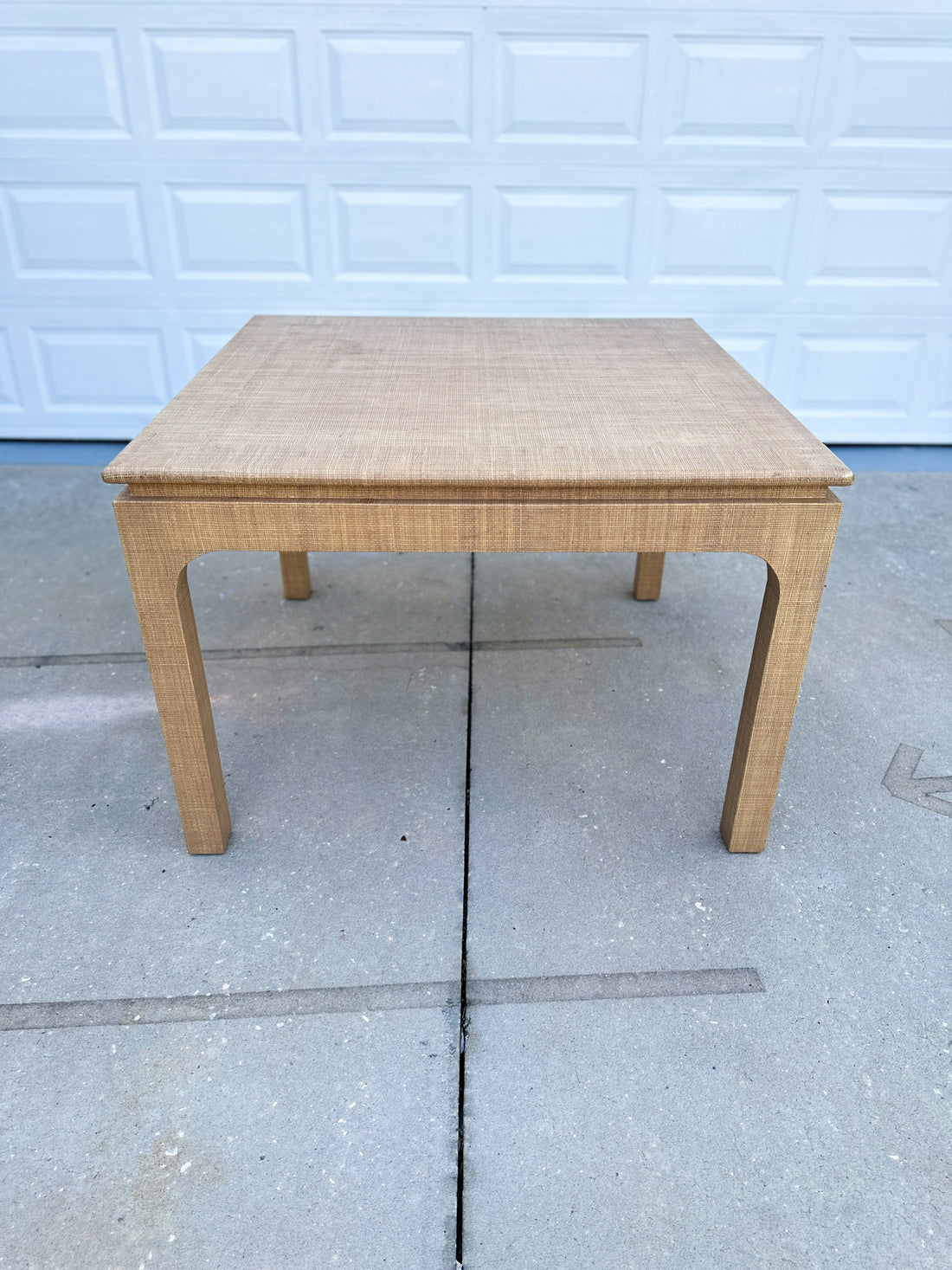 Vintage Raffia Table by Van Horn