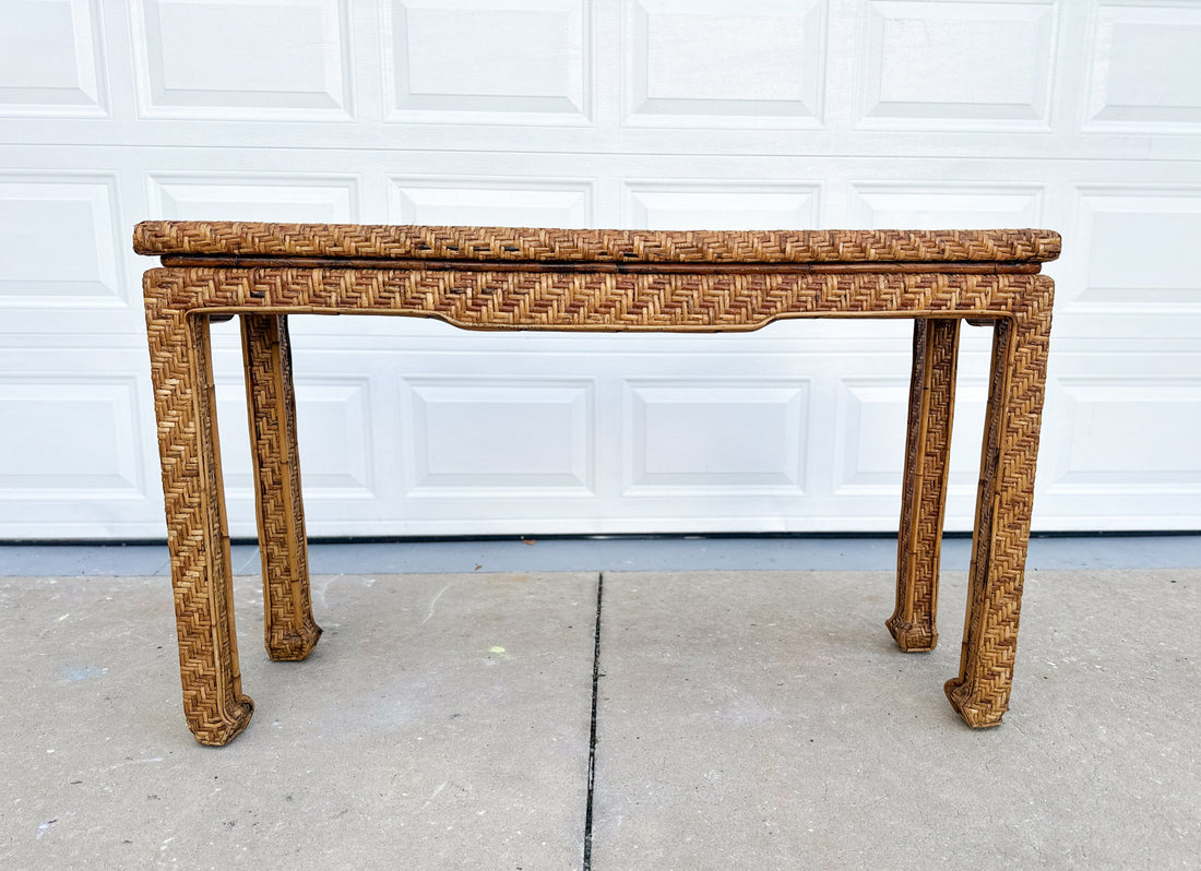 Vintage Rattan Console