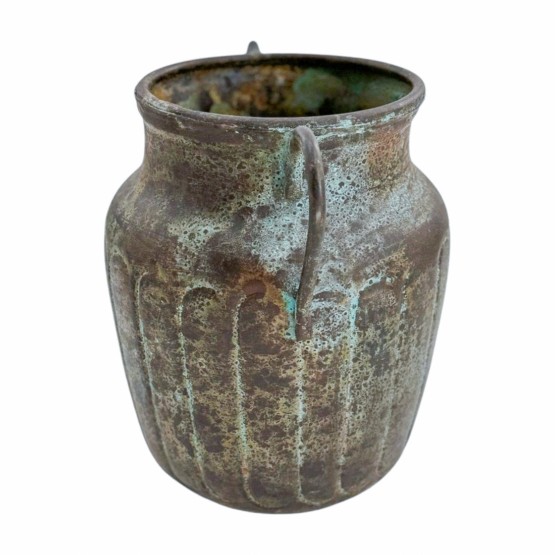Antique Verdigris Copper Vessel