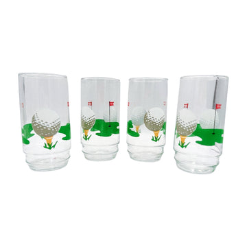 Vintage 19th Hole Glasses (Set of 4)