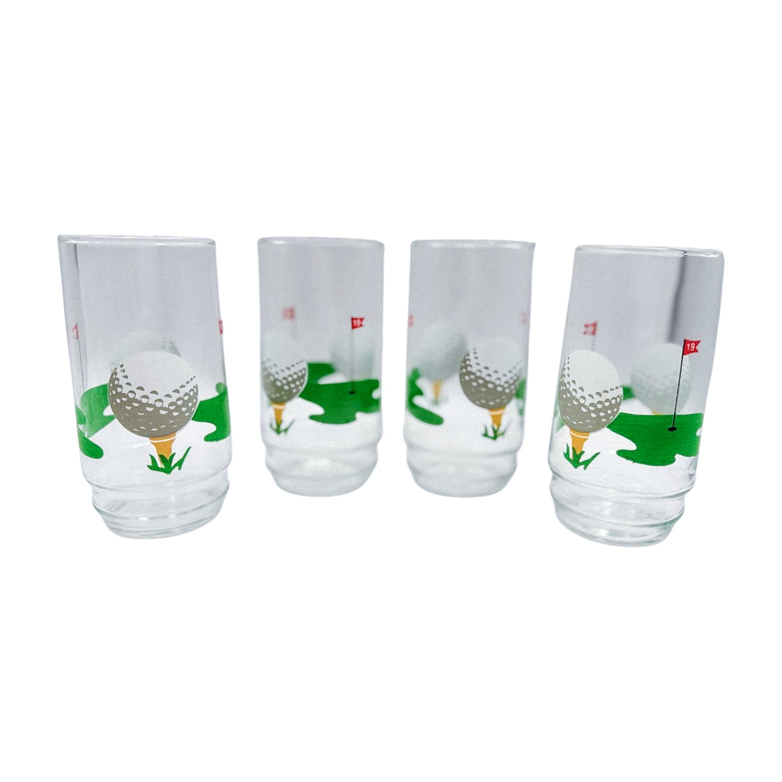 Vintage 19th Hole Glasses (Set of 4)