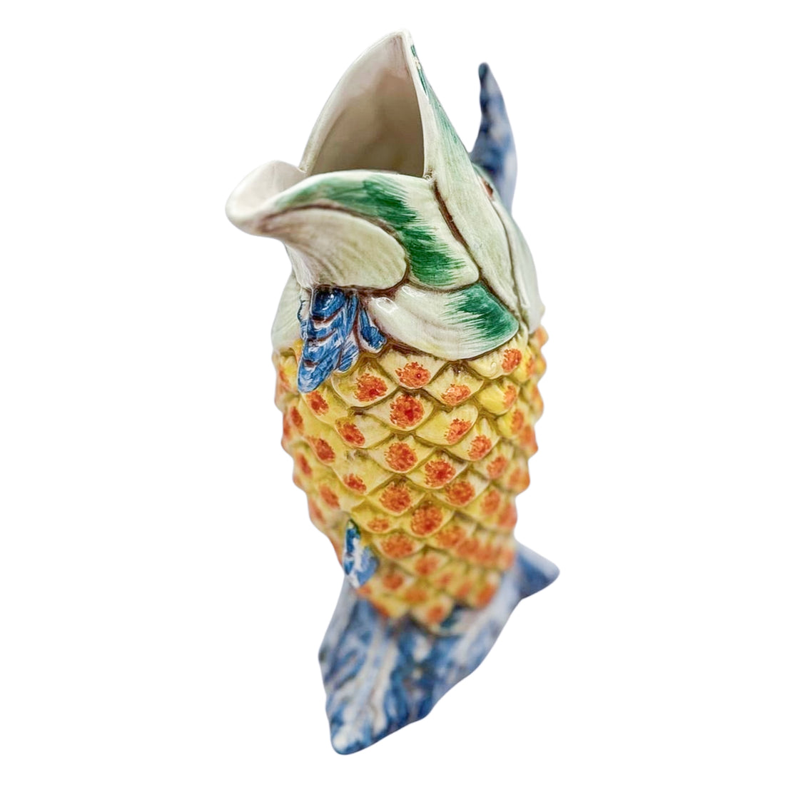 Vintage Majolica Fish Pitcher