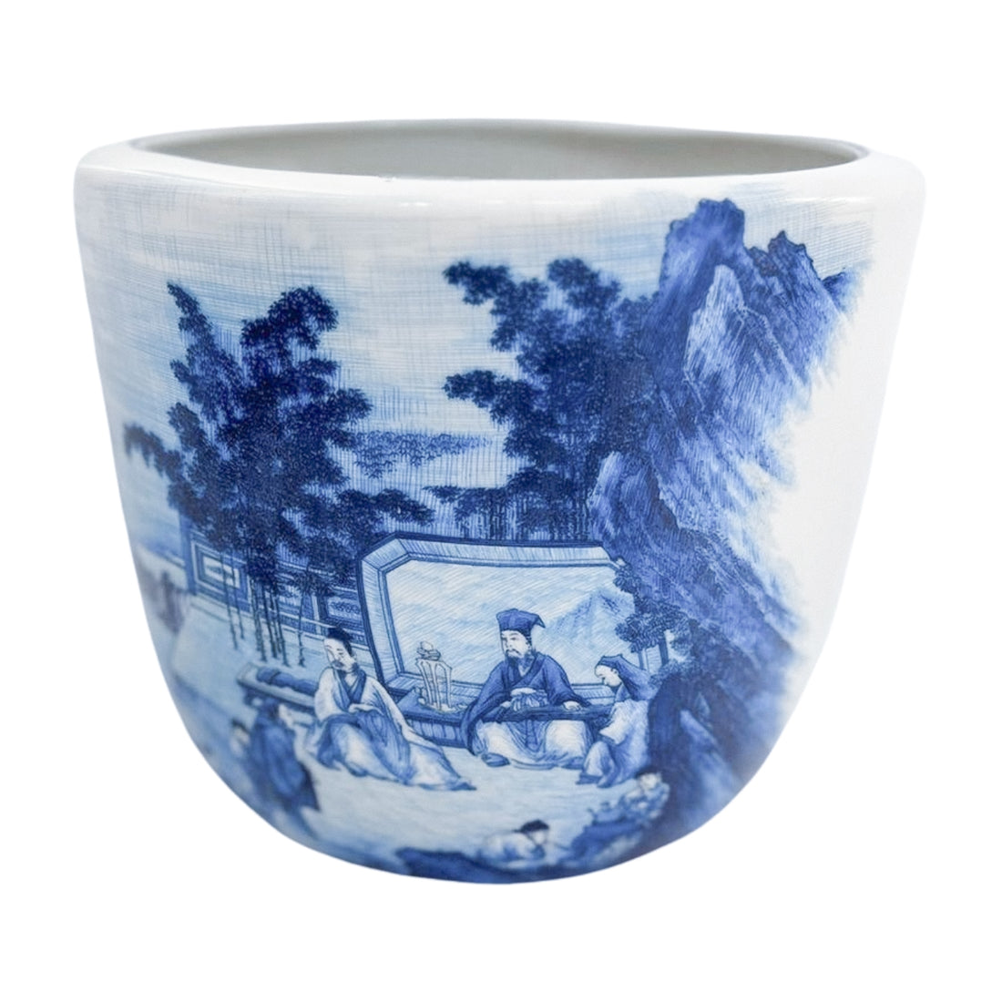 Vintage Scholar Scene Cachepot