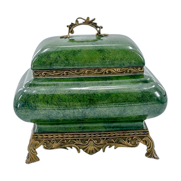 Vintage Green Footed Box