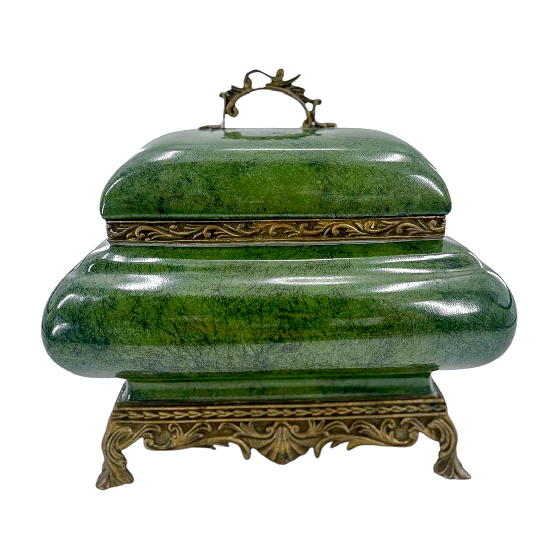 Vintage Green Footed Box