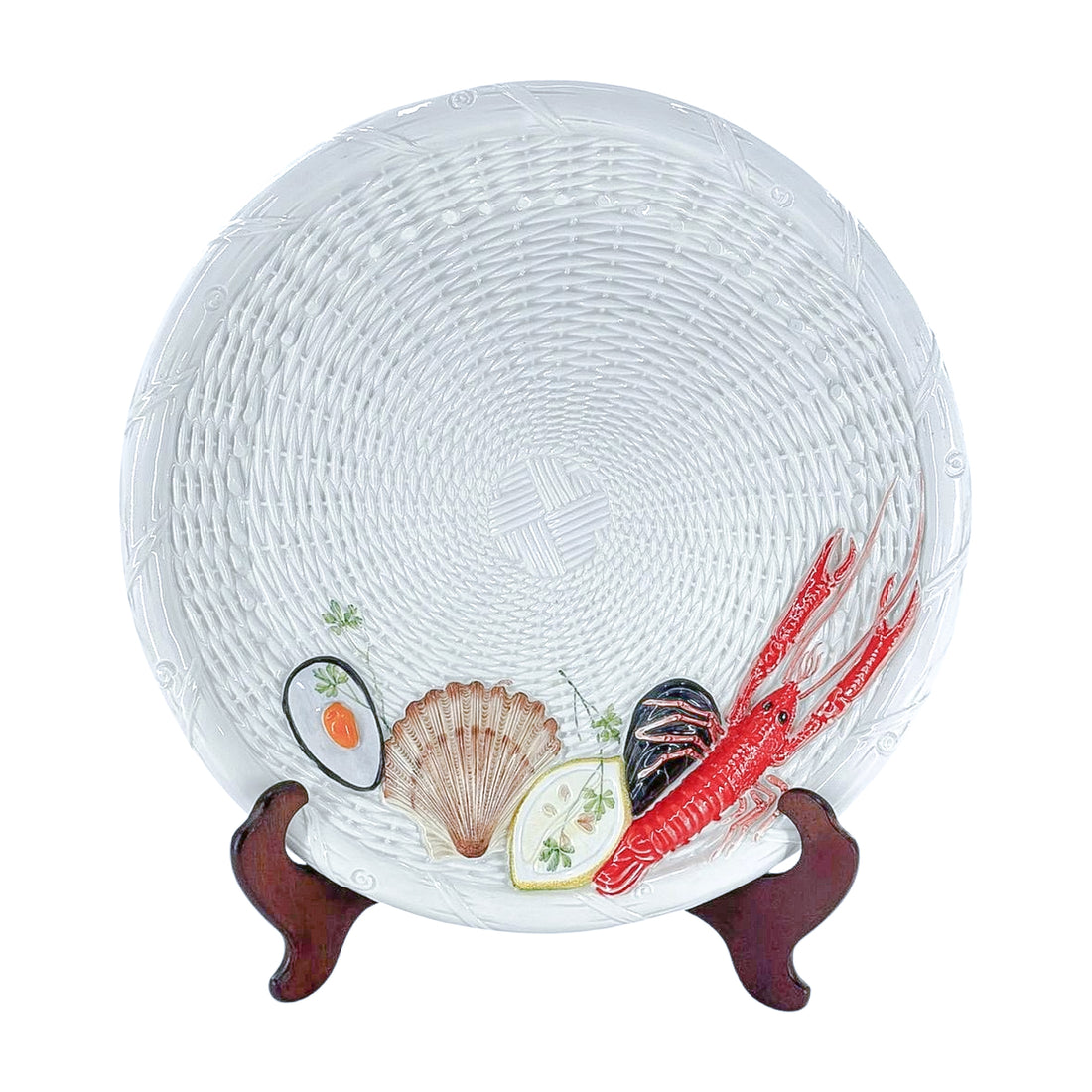 Vintage Sheffield Basketweave Platter