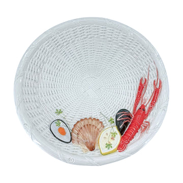 Vintage Sheffield Basketweave Platter