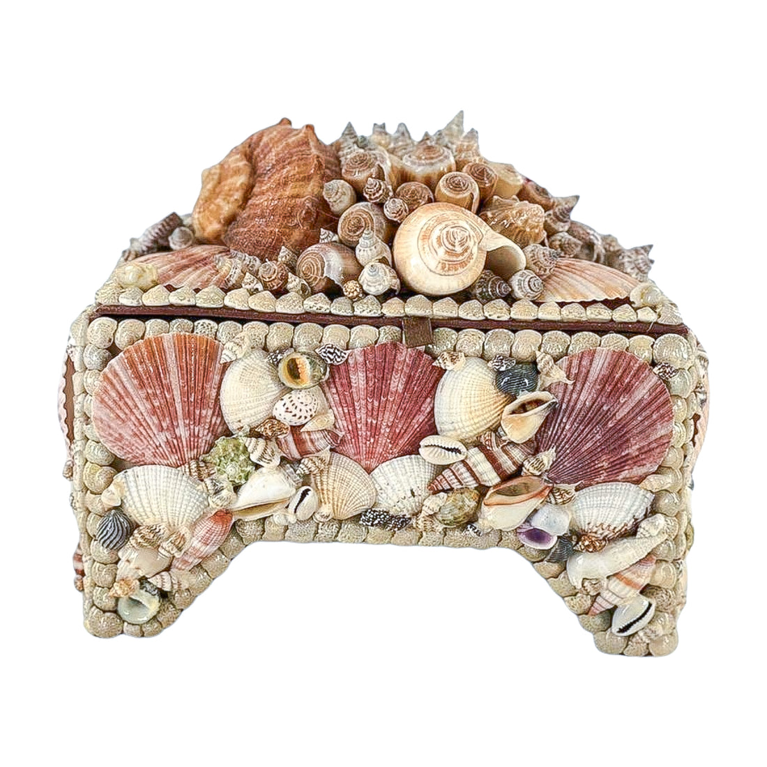 Vintage Shell-Encrusted Trinket Box