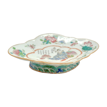 Vintage White Footed Dish