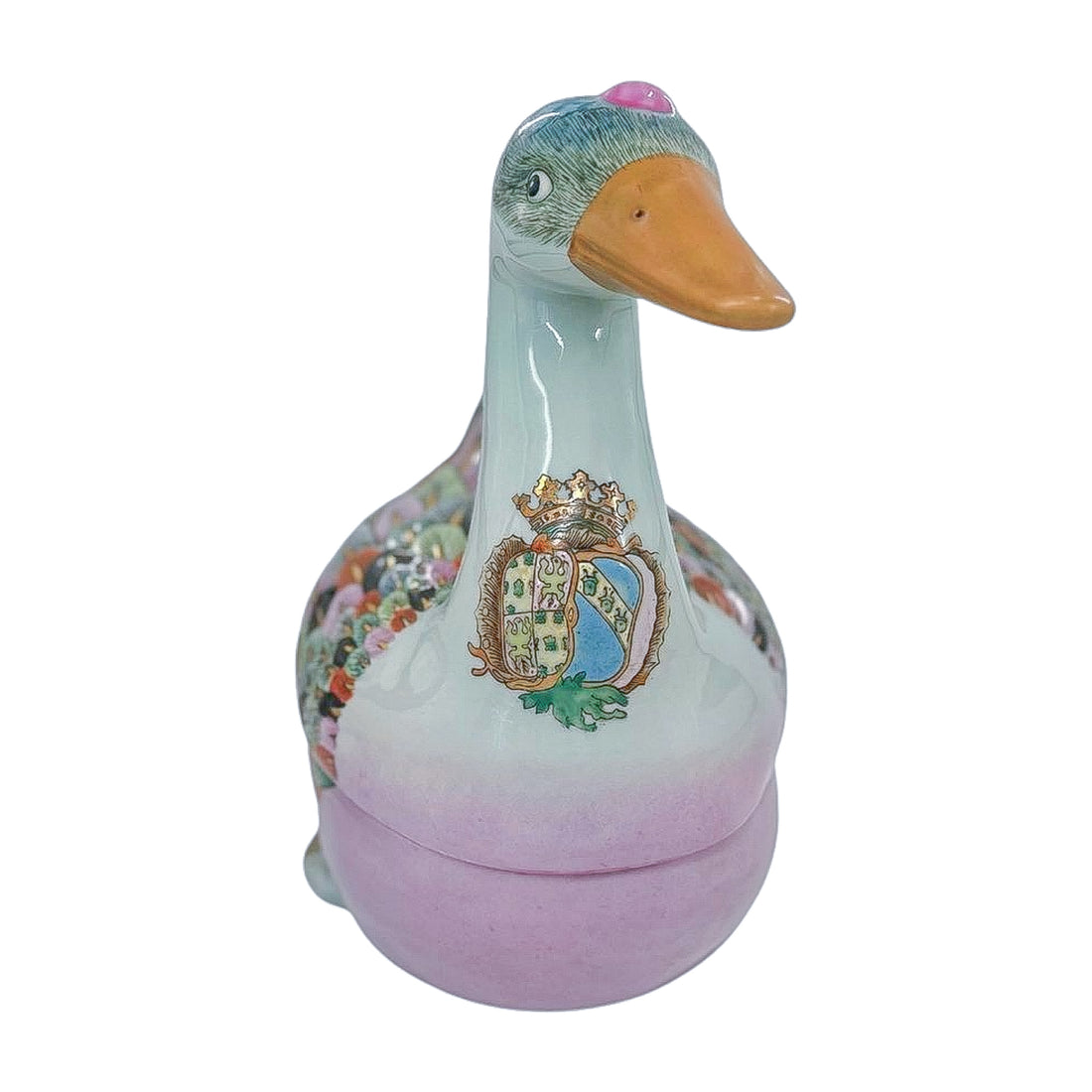 Vintage Famille Rose Goose Tureen