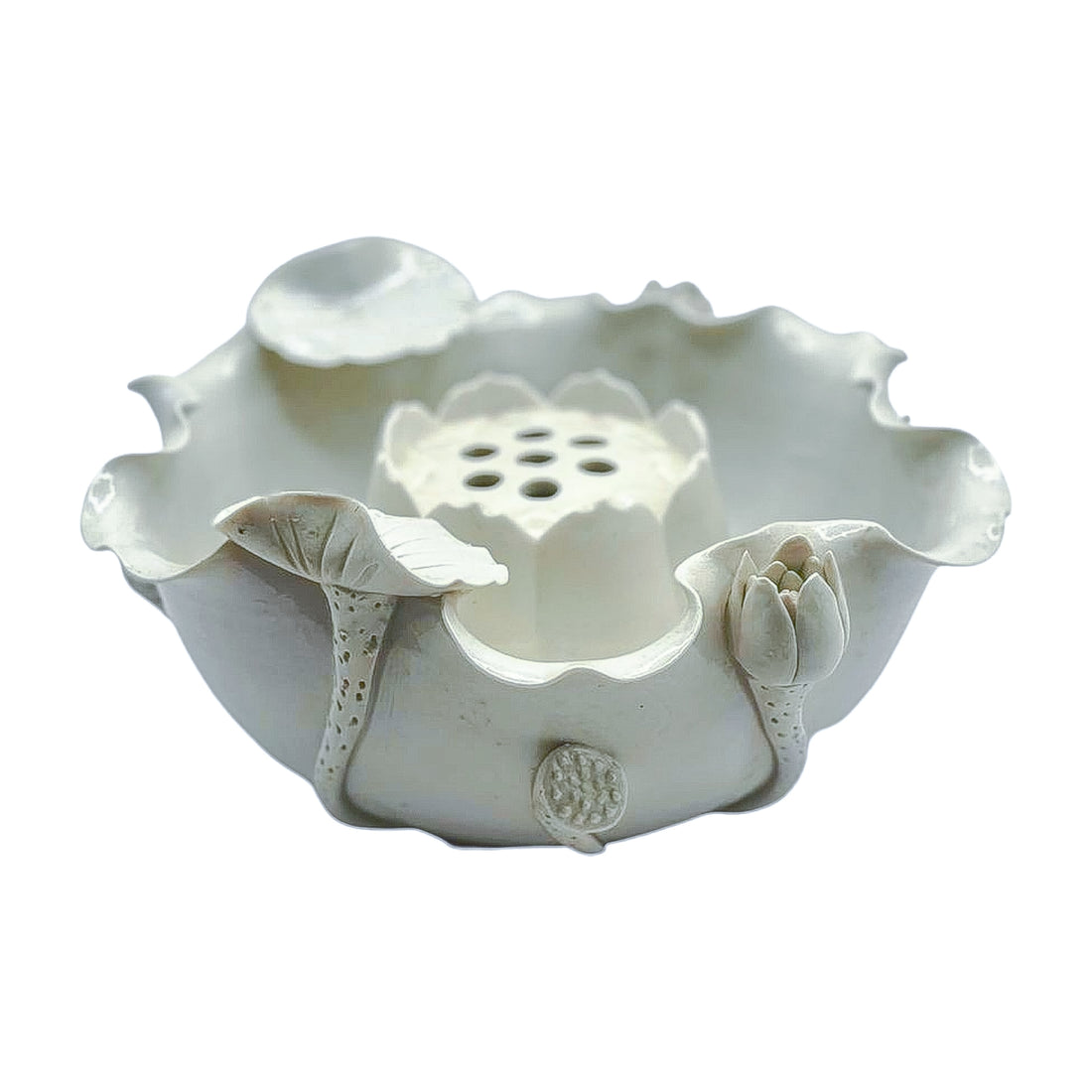 Antique Blanc de Chine Lotus Bowl