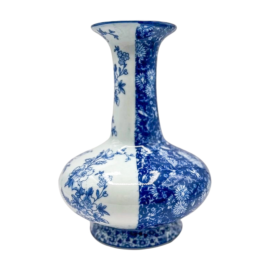 Vintage Blue & White Divided Vase
