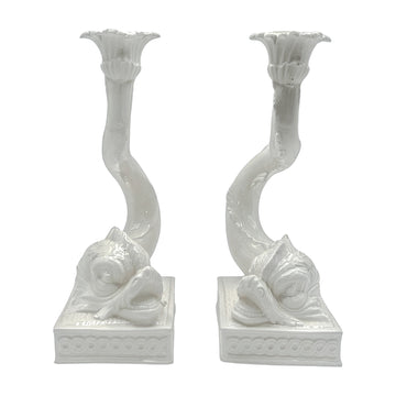Vintage Italian Koi Candlesticks