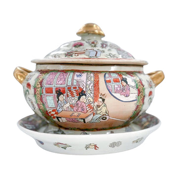 Vintage Rose Medallion Tureen Set