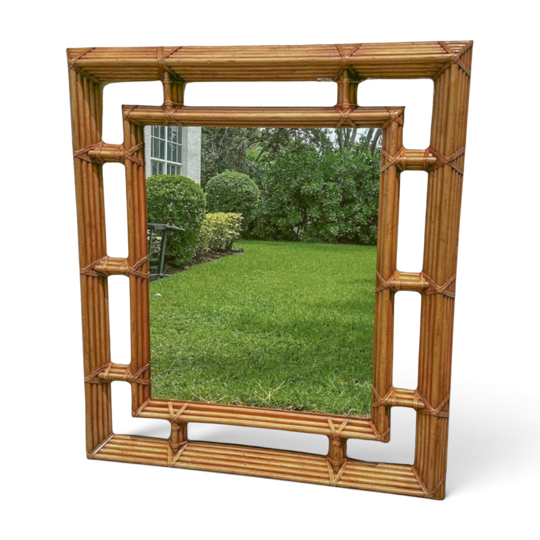 Vintage Rattan Reed Mirror