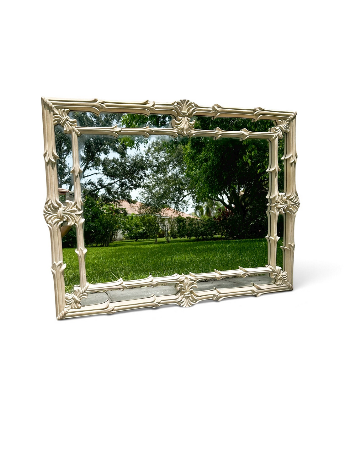 Vintage Palm-Inspired Mirror