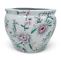 Vintage Hand-Painted Floral Fishbowl