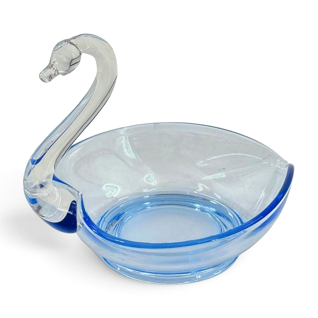 Vintage Swan Glass Bowl