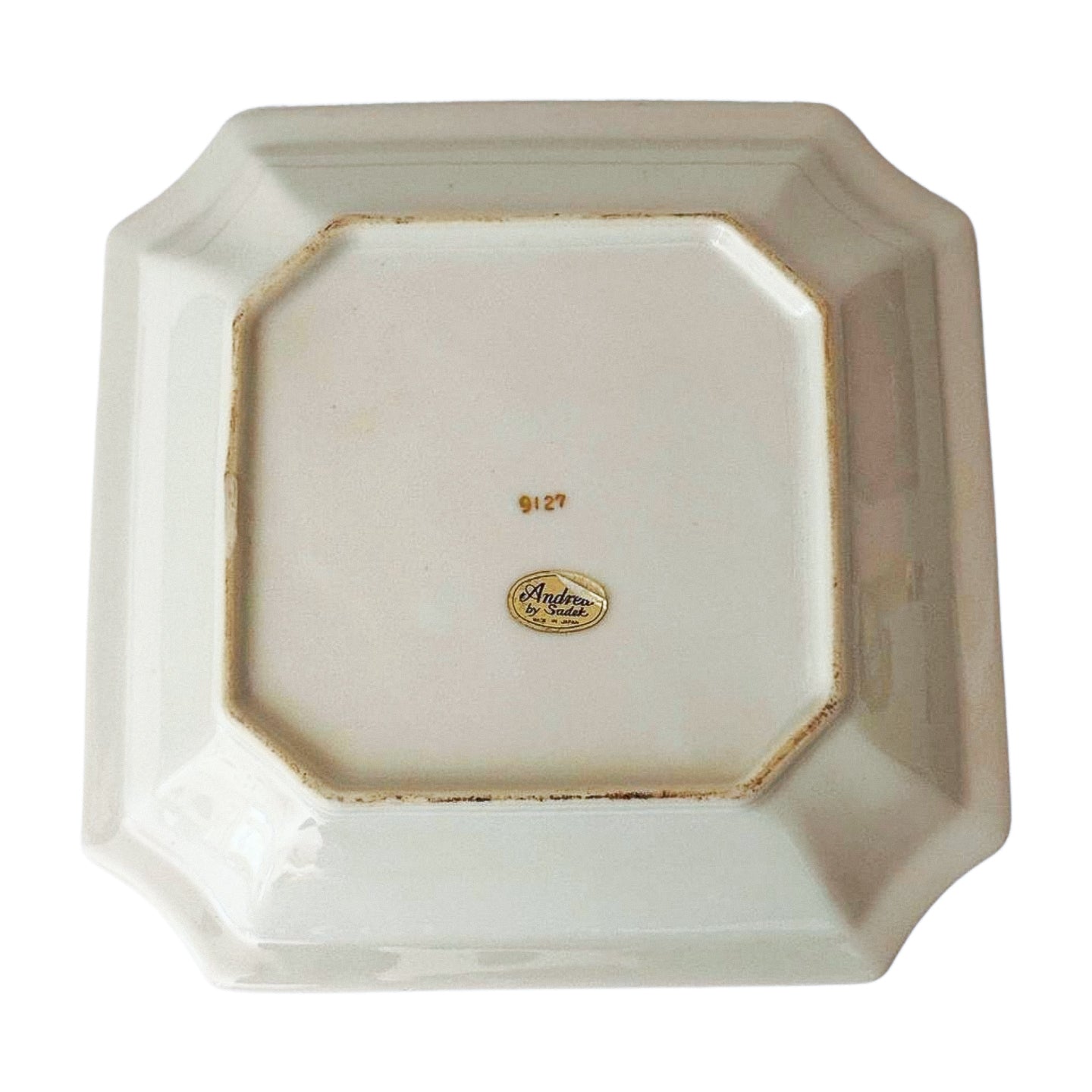 Andrea by Sadek Lotus Square Dish | Hand-Painted Porcelain Catchall
