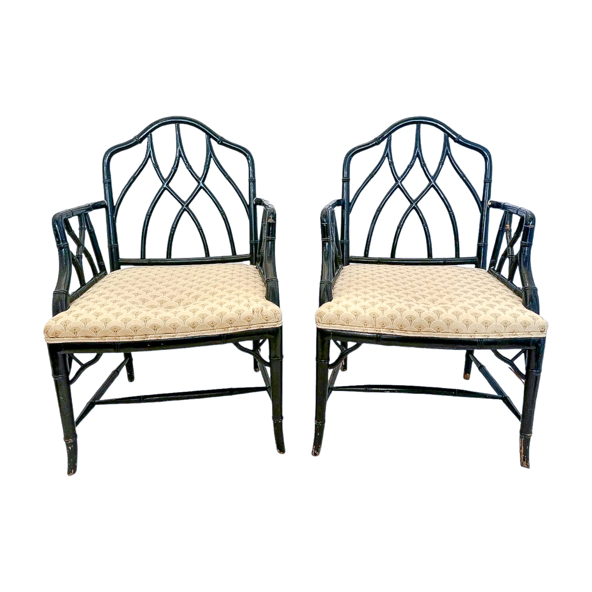 Vintage Bamboo Armchairs