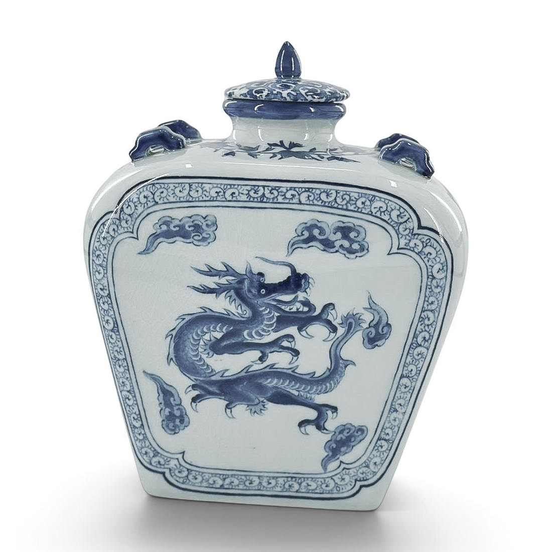 Vintage Dragon Jar with Lid