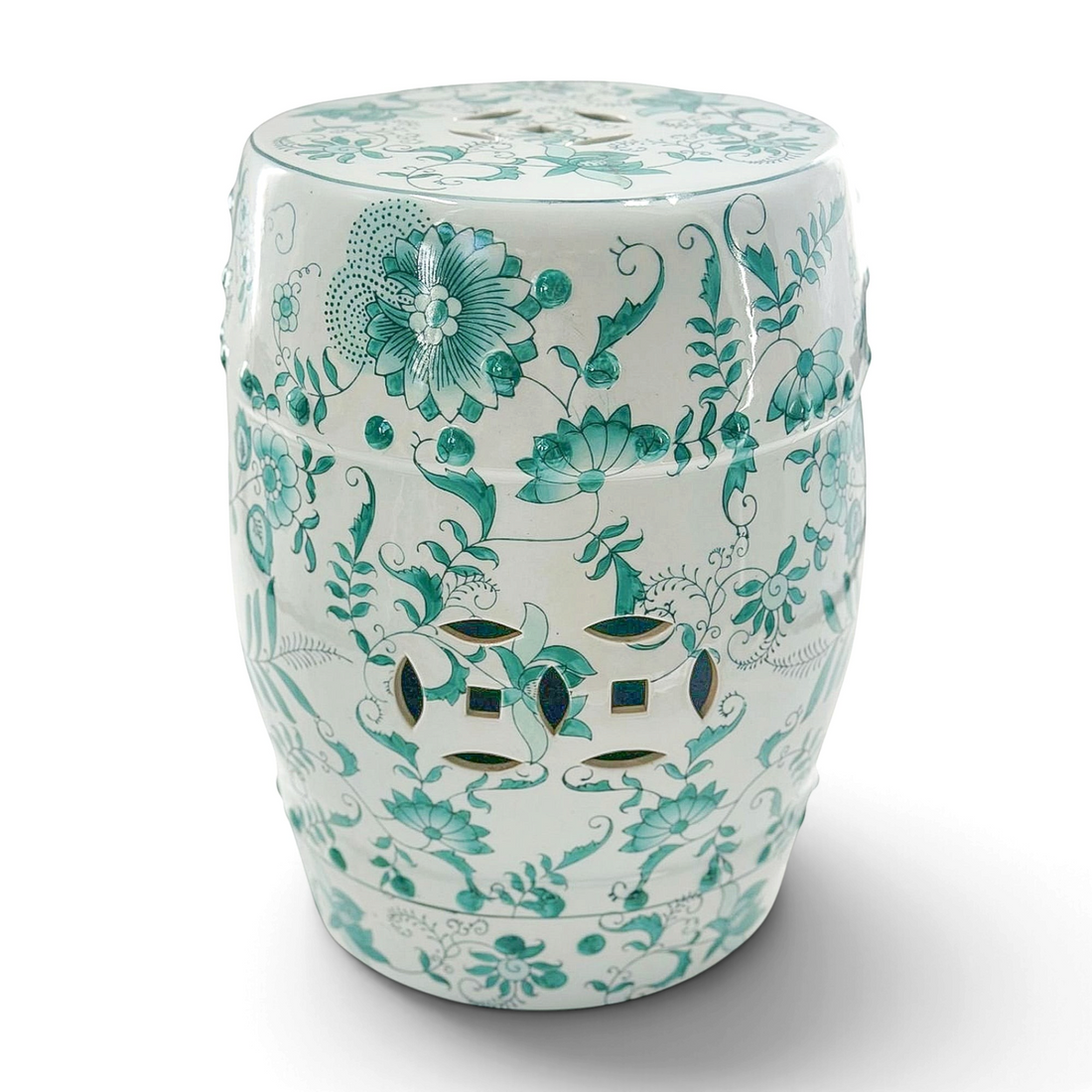 Vintage Floral Garden Stool