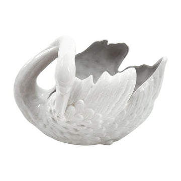 Vintage Ceramic Swan Planter