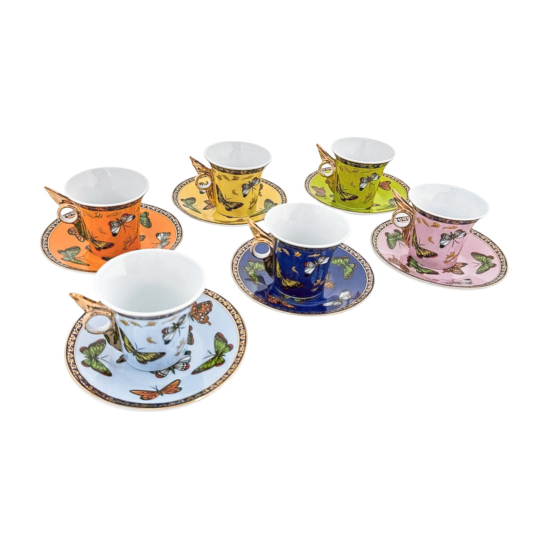 Vintage Butterfly Espresso Set