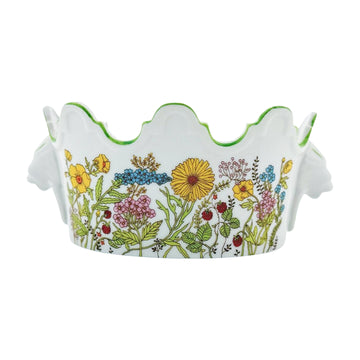Andrea by Sadek Figural Planter | Floral Motif with Animal Heads