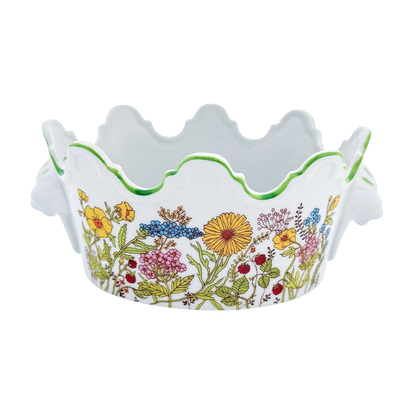 Andrea by Sadek Figural Planter | Floral Motif with Animal Heads