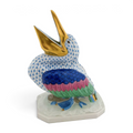 Herend Blue Fishnet Large Pelican Figurine, Style 5073 | Retired