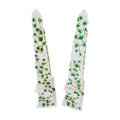 Large Ceramic Obelisks with Vine Relief (Pair)