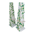 Large Ceramic Obelisks with Vine Relief (Pair)