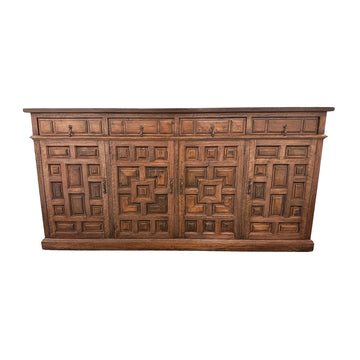Renaissance Revival Walnut Sideboard with Geometric Panels, 19th Century