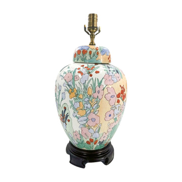 Vintage Floral Jar Lamp