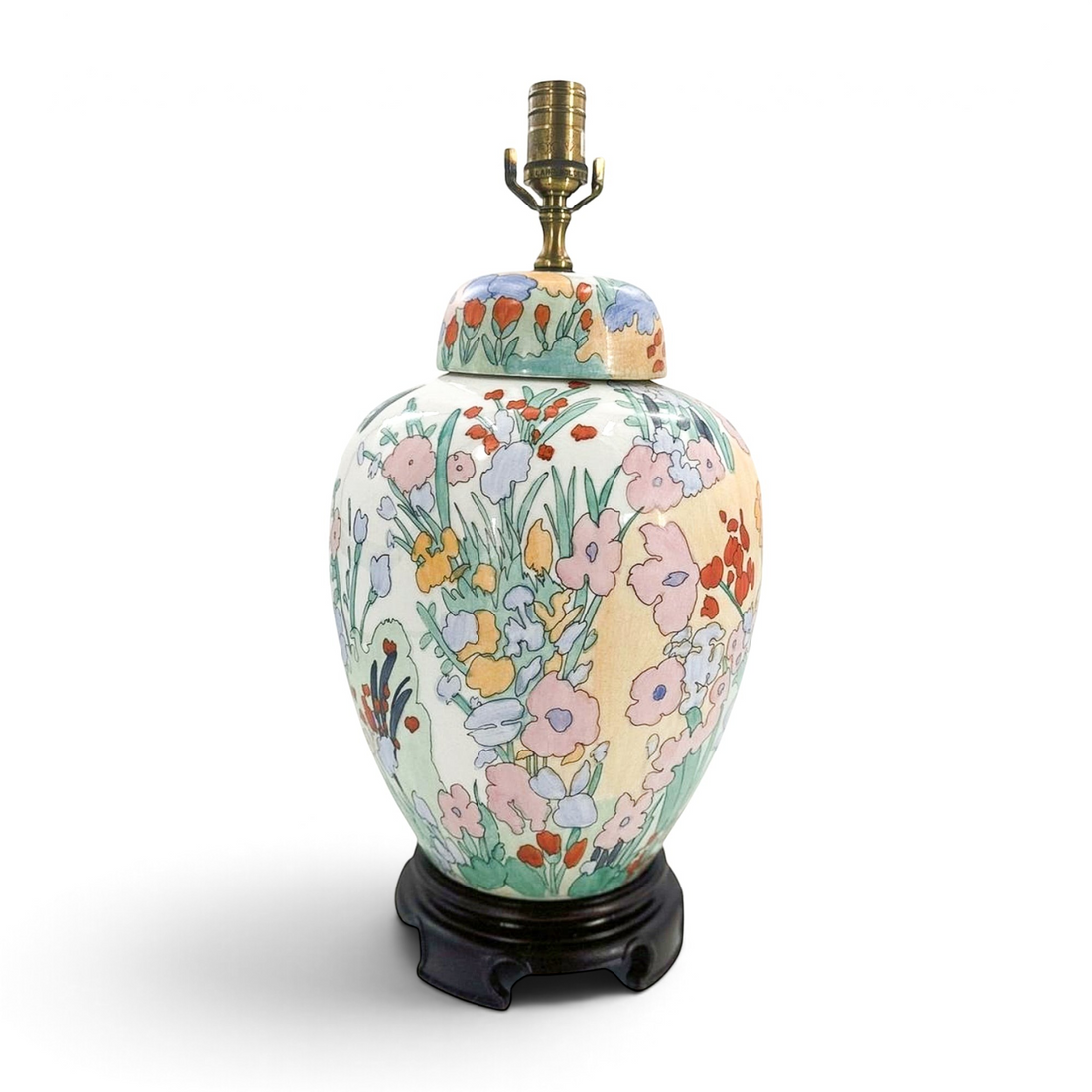 Vintage Floral Jar Lamp