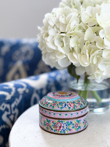 Pink Cloisonné Box