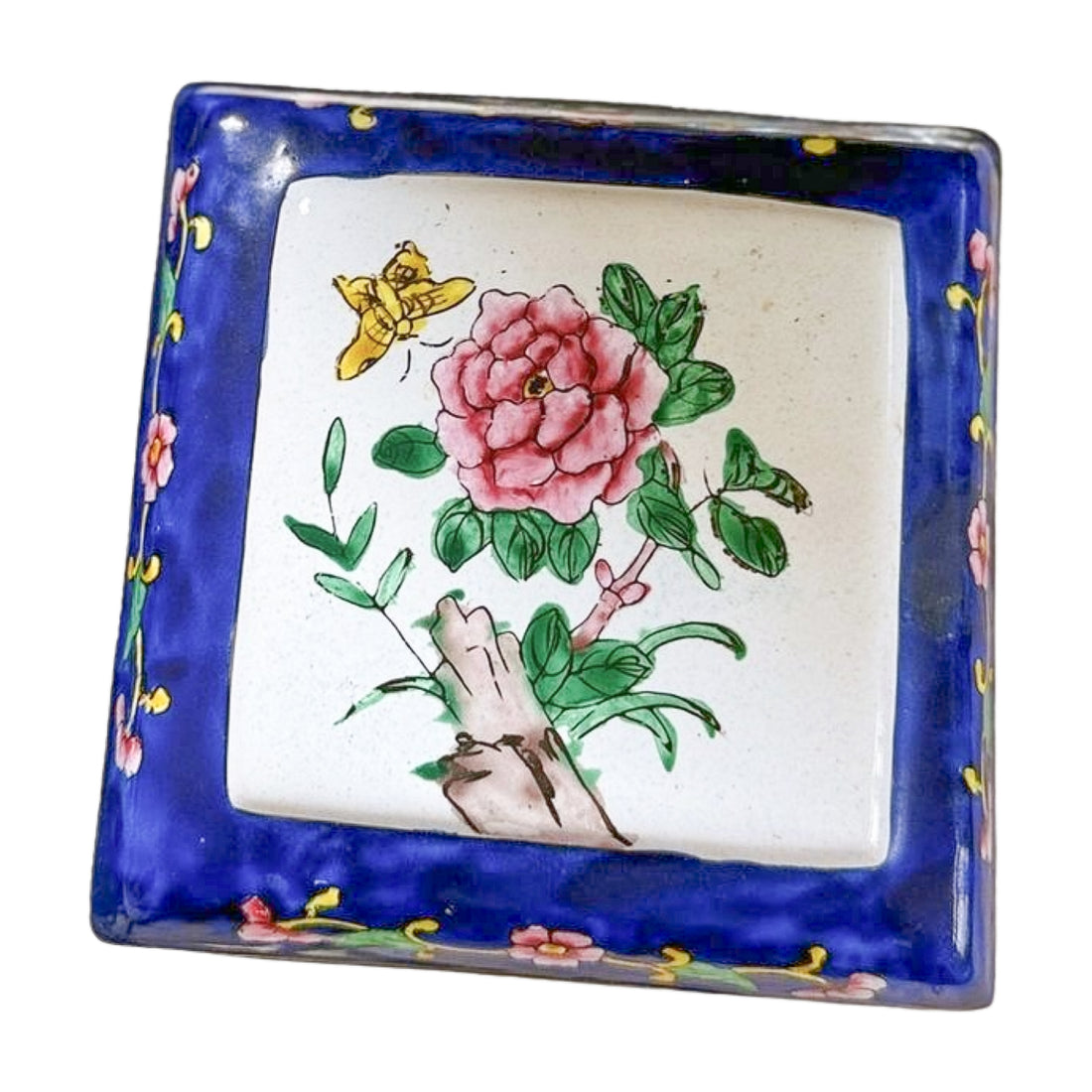 Blue Cloisonné Pedestal Box