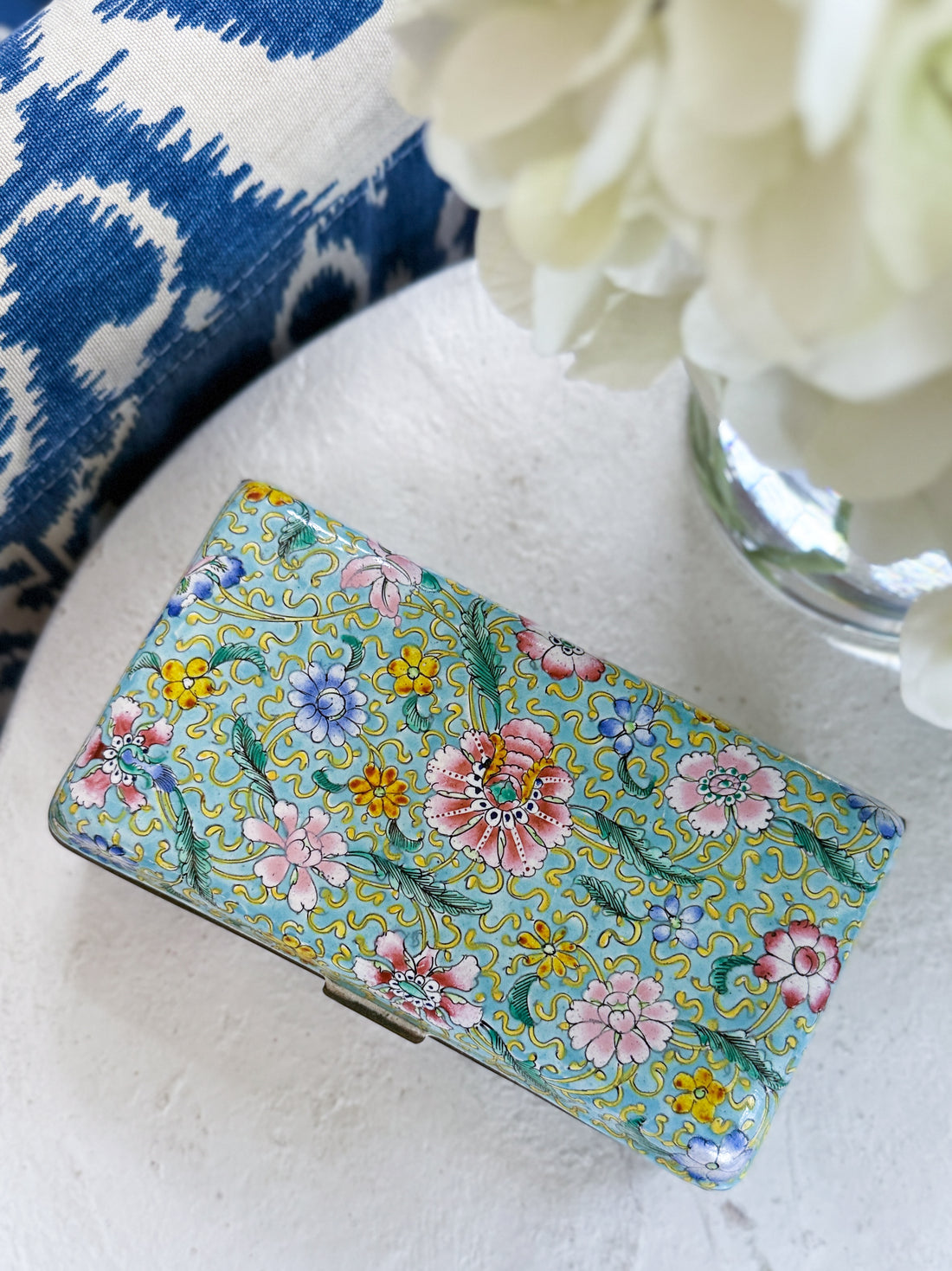 Long Turquoise Cloisonné Box