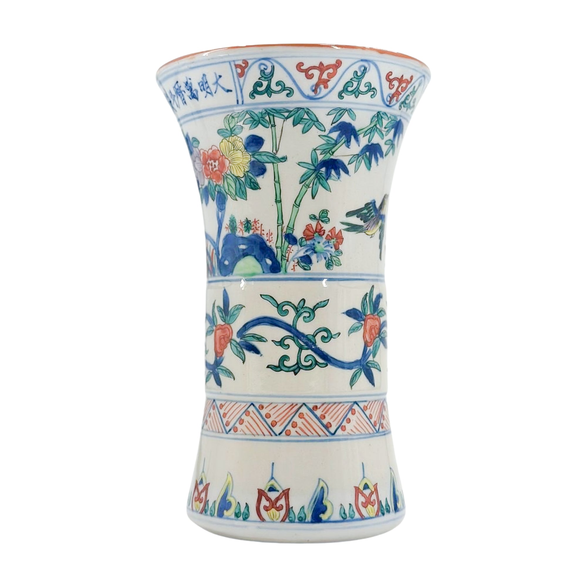 Vintage Doucai Gu Vase