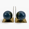 Vintage Brass & Marble Bookends