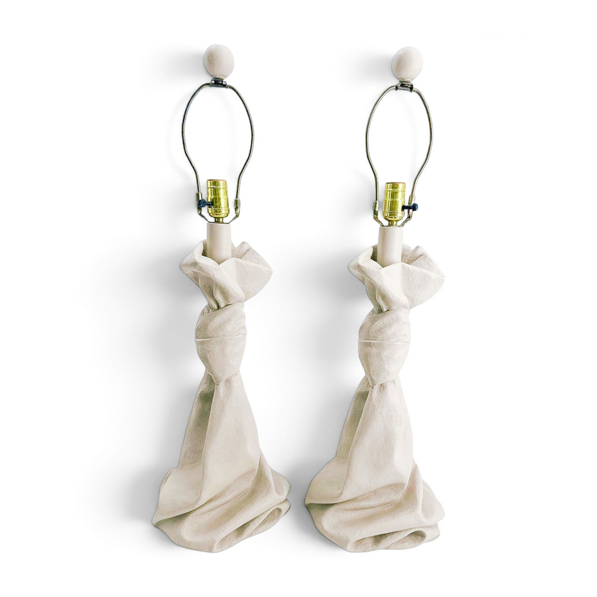 Vintage Draped Plaster Lamps